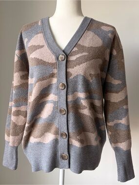 Christian Siriano Camo Cardigan